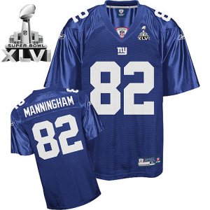 Jerseys Factory Cheap Giants #82 Mario Manningham Blue Super Bow
