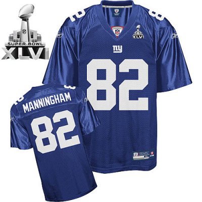 Jerseys Factory Cheap Giants #82 Mario Manningham Blue Super Bow
