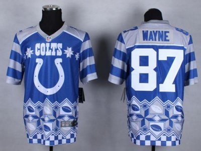 Jerseys Factory Cheap Nike Colts #87 Reggie Wayne Royal Blue Men