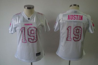 Jerseys Factory Cheap Cowboys #19 Miles Austin White Women's Sta