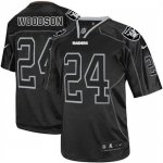 Jerseys Factory Cheap Nike Raiders #24 Charles Woodson Lights Ou