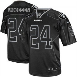 Jerseys Factory Cheap Nike Raiders #24 Charles Woodson Lights Ou