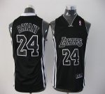 Jerseys Factory Cheap Lakers #24 Kobe Bryant Black Shadow Embroi