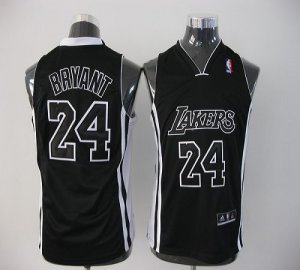 Jerseys Factory Cheap Lakers #24 Kobe Bryant Black Shadow Embroi
