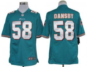 Jerseys Factory Cheap Nike Dolphins #58 Karlos Dansby Aqua Green