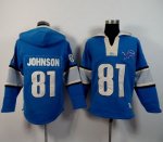 Jerseys Factory Cheap Detroit Lions #81 Calvin Johnson Blue Play