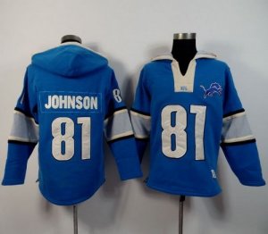 Jerseys Factory Cheap Detroit Lions #81 Calvin Johnson Blue Play