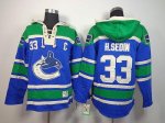 Jerseys Factory Cheap Canucks #33 Henrik Sedin Blue Sawyer Hoode