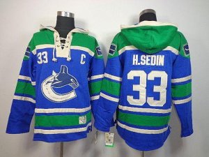 Jerseys Factory Cheap Canucks #33 Henrik Sedin Blue Sawyer Hoode