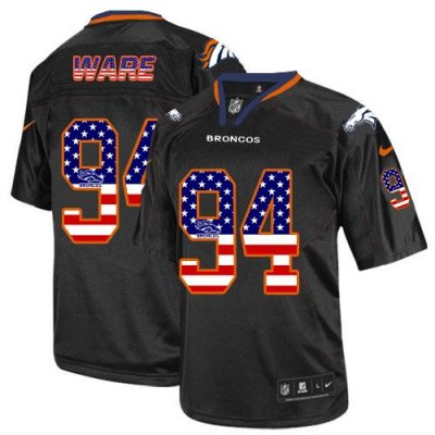 Jerseys Factory Cheap Nike Broncos #94 DeMarcus Ware Black Men's