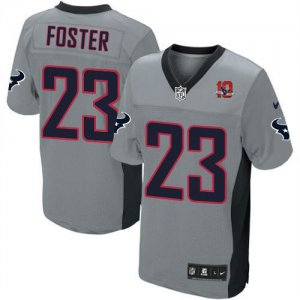 Jerseys Factory Cheap Nike Texans #23 Arian Foster Grey Shadow W