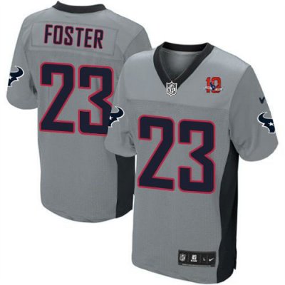 Jerseys Factory Cheap Nike Texans #23 Arian Foster Grey Shadow W