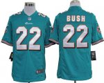 Jerseys Factory Cheap Nike Dolphins #22 Reggie Bush Aqua Green T