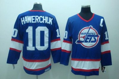 Jerseys Factory Cheap Jets #10 Dale Hawerchuk Embroidered Blue C