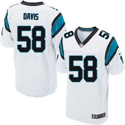 Jerseys Factory Cheap Nike Panthers #58 Thomas Davis White Men's