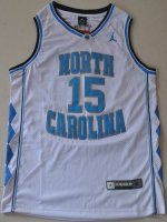 Jerseys Factory Cheap North Carolina #15 Vince Carter White Embr