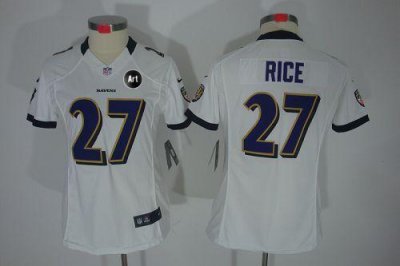 Jerseys Factory Cheap Nike Ravens #27 Ray Rice White With Art Pa