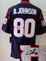 Jerseys Factory Cheap Nike Texans #80 Andre Johnson Navy Blue Te