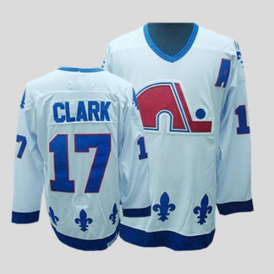 Jerseys Factory Cheap Nordiques #17 Wendel Clark Embroidered CCM - Click Image to Close