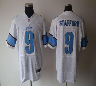 Jerseys Factory Cheap Nike Lions #9 Matthew Stafford White Men's