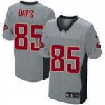 Jerseys Factory Cheap Nike 49ers #85 Vernon Davis Grey Shadow Yo