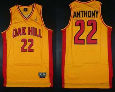 Jerseys Factory Cheap Knicks #22 Carmelo Anthony Gold Oak Hill A