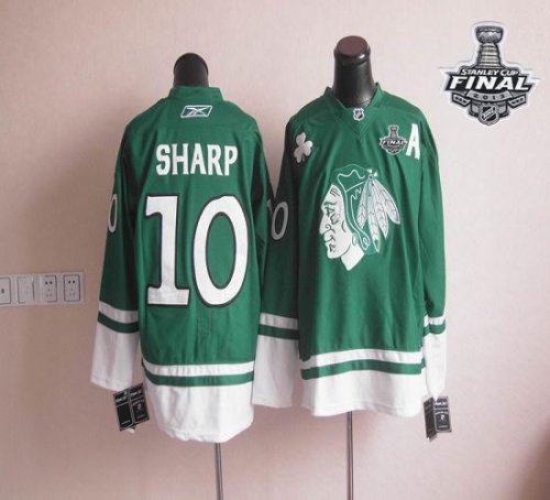 Jerseys Factory Cheap Blackhawks St Patty's Day #10 Patrick Shar