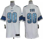 Jerseys Factory Cheap Nike Lions #90 Ndamukong Suh White Men's E