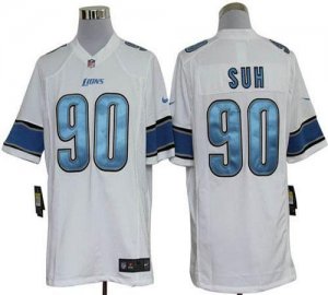 Jerseys Factory Cheap Nike Lions #90 Ndamukong Suh White Men's E