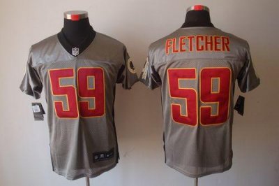 Jerseys Factory Cheap Nike Redskins #59 London Fletcher Grey Sha