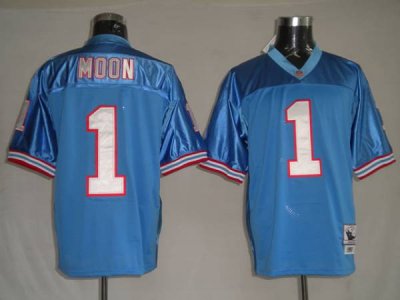 Jerseys Factory Cheap Mitchell & Ness Oilers #1 Warren Moon Baby