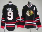 Jerseys Factory Cheap Blackhawks #9 Bobby Hull Embroidered Black