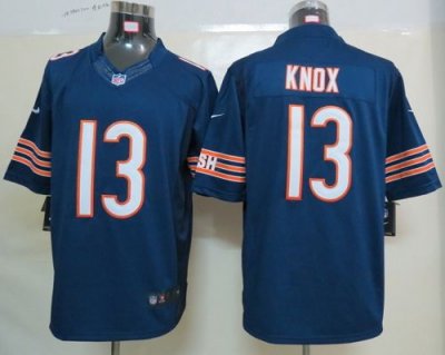 Jerseys Factory Cheap Nike Bears #13 Johnny Knox Navy Blue Team
