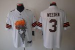 Jerseys Factory Cheap Nike Browns #3 Brandon Weeden White Men's
