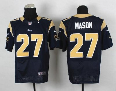 Jerseys Factory Cheap Nike Rams #27 Tre Mason Navy Blue Team Col
