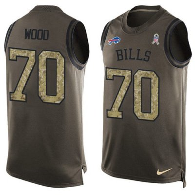 Jerseys Factory Cheap Nike Bills #70 Eric Wood Green Men's Stitc