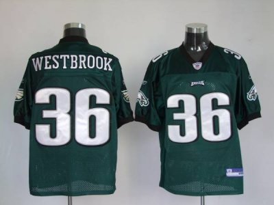 Jerseys Factory Cheap Eagles Brian Westbrook #36 Stitched Green
