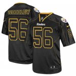 Jerseys Factory Cheap Nike Steelers #56 LaMarr Woodley Lights Ou