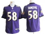 Jerseys Factory Cheap Nike Ravens #58 Elvis Dumervil Purple Team
