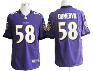 Jerseys Factory Cheap Nike Ravens #58 Elvis Dumervil Purple Team