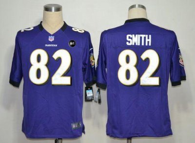 Jerseys Factory Cheap Nike Ravens #82 Torrey Smith Purple Team C