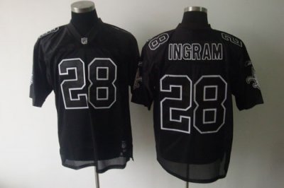 Jerseys Factory Cheap Saints #28 Mark Ingram Black Shadow Stitch