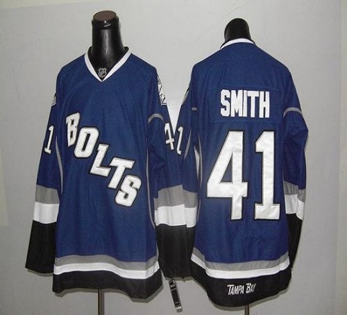 Jerseys Factory Cheap Lightning #41 Mike Smith Blue Third Embroi