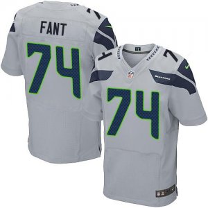Jerseys Factory Cheap Nike Seahawks #74 George Fant Grey Alterna