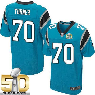 Jerseys Factory Cheap Nike Panthers #70 Trai Turner Blue Alterna