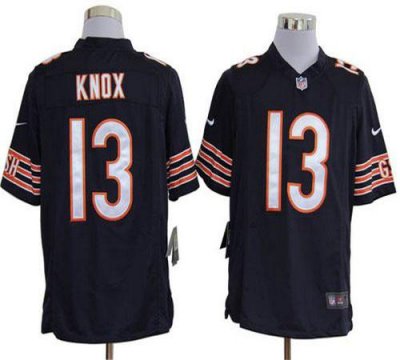 Jerseys Factory Cheap Nike Bears #13 Johnny Knox Navy Blue Team