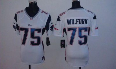 Jerseys Factory Cheap Nike Patriots #75 Vince Wilfork White Wome