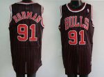 Jerseys Factory Cheap Bulls #91 Dennis Rodman Embroidered Black
