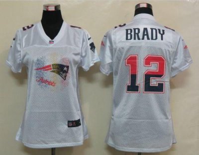 Jerseys Factory Cheap Nike Patriots #12 Tom Brady White Women's