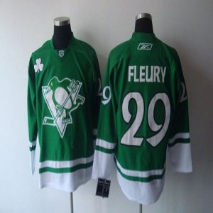 Jerseys Factory Cheap Penguins #29 Andre Fleury St. Patty's Day